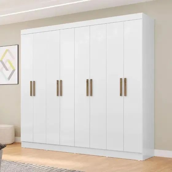 Guarda-Roupa Branco 8 Portas 100% MDF  - Foto 3
