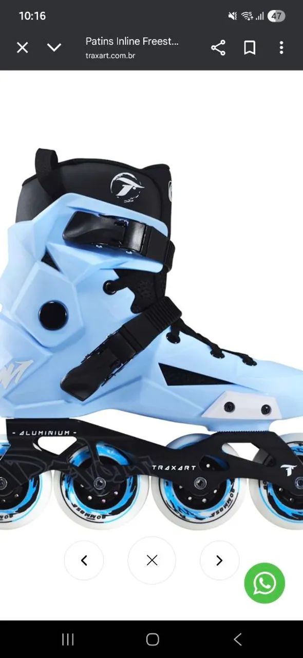 Patins Revolt Azul Claro 