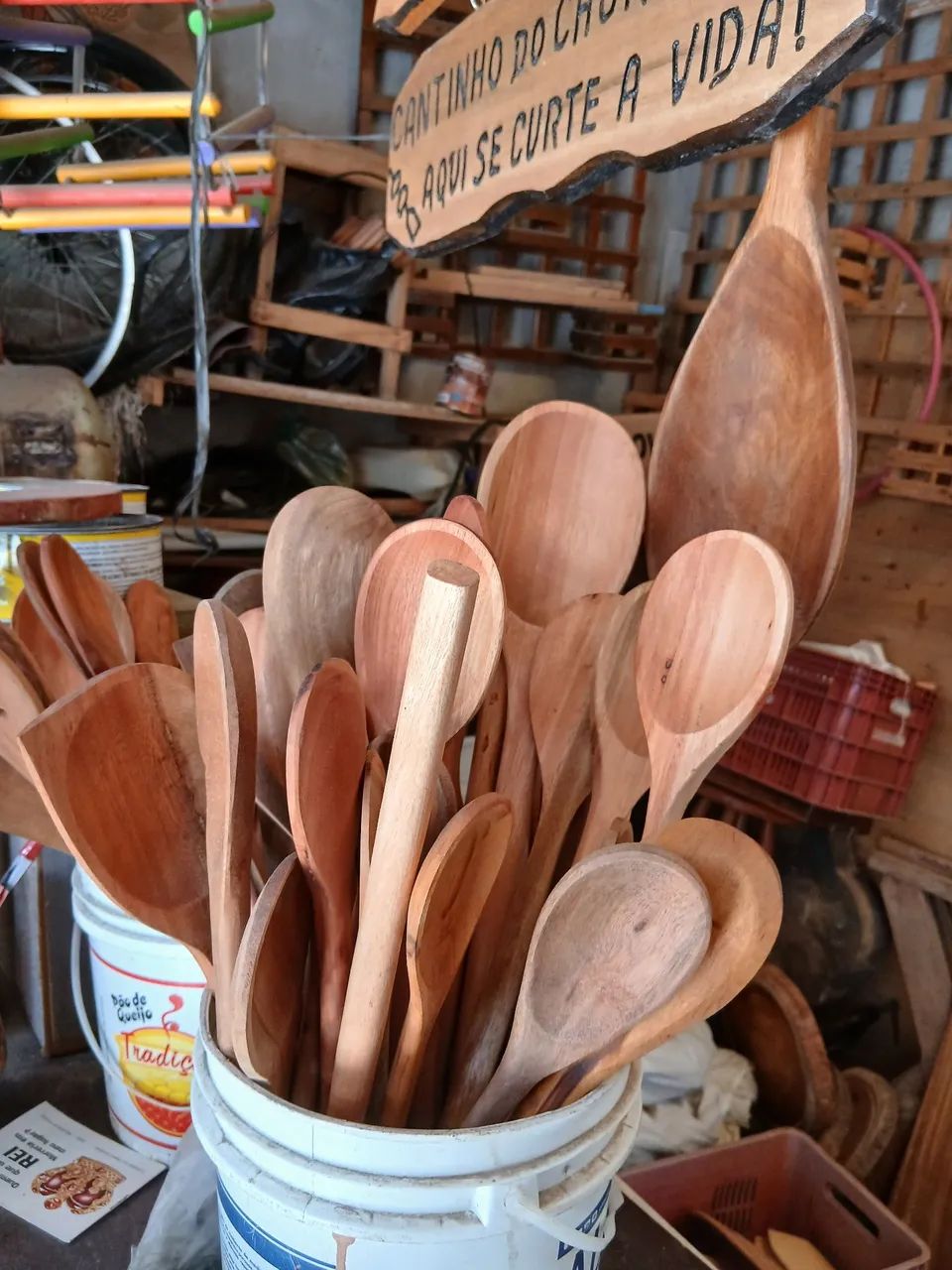 Tábua de madeira para churrasco e coleres de pau  - Foto 3