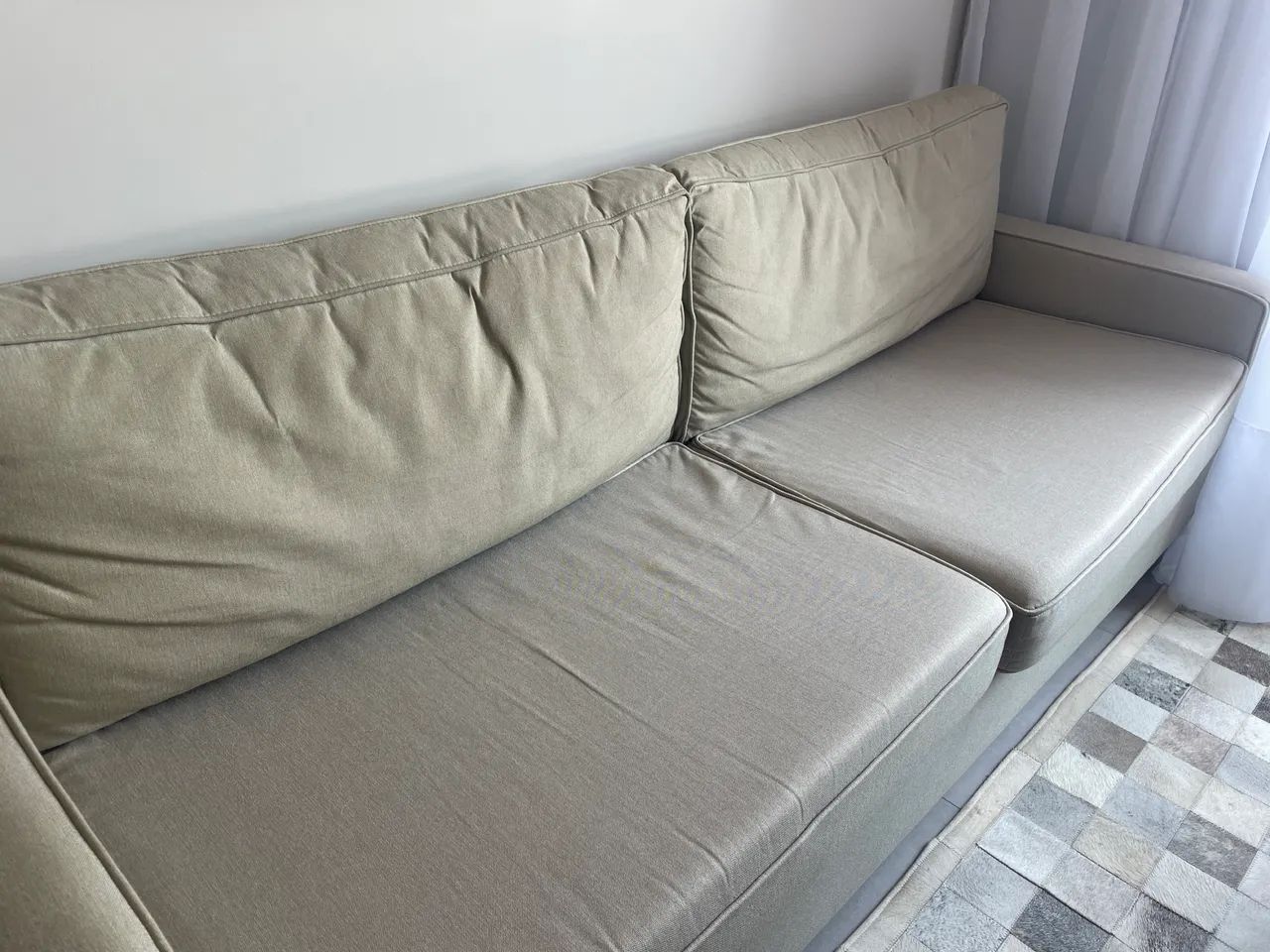 Sofá 4 lugares linho impermeável  - Foto 4