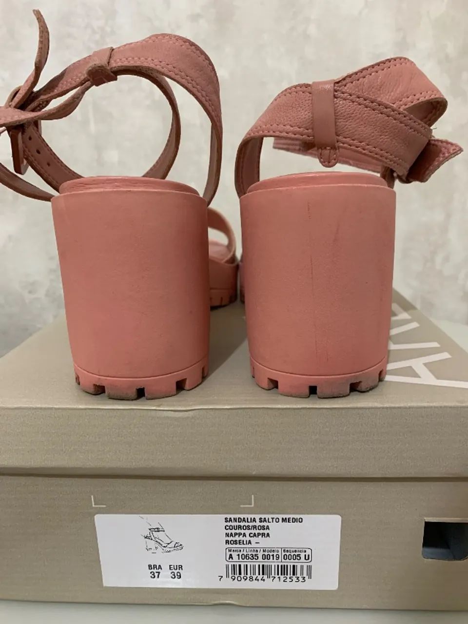 (AREZZO 37) SANDÁLIA AREZZO COURO TRATORADA ROSÊ BLUSH - Foto 4