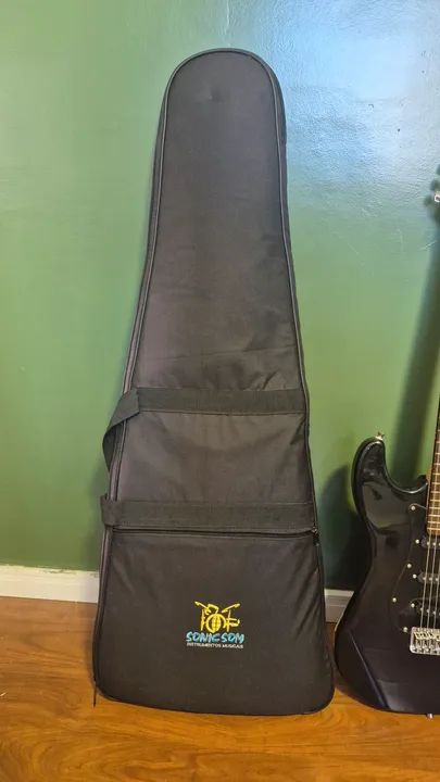 Conjunto completo Guitarra Waldman + Caixa + Case + Cabo - Foto 3