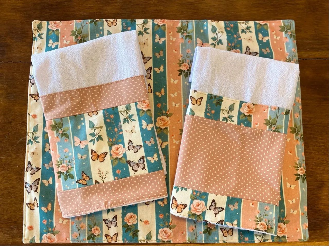 Jogo Americano Floral Borboletas - Foto 4