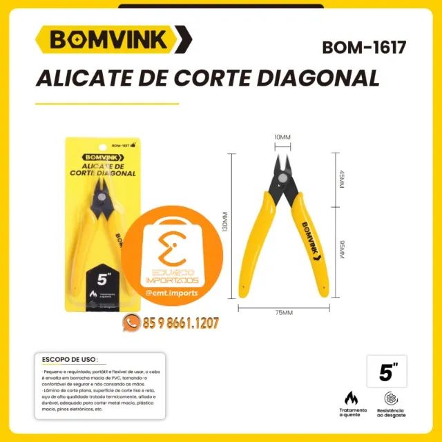 Alicate de Corte Diagonal 5'' BOM-1617 - Foto 3