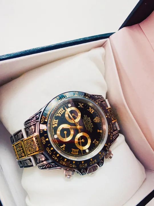 Relógio Elegante RLX Submariner Entalhado Luxo e Estilo em Cada Detalhe - Foto 4