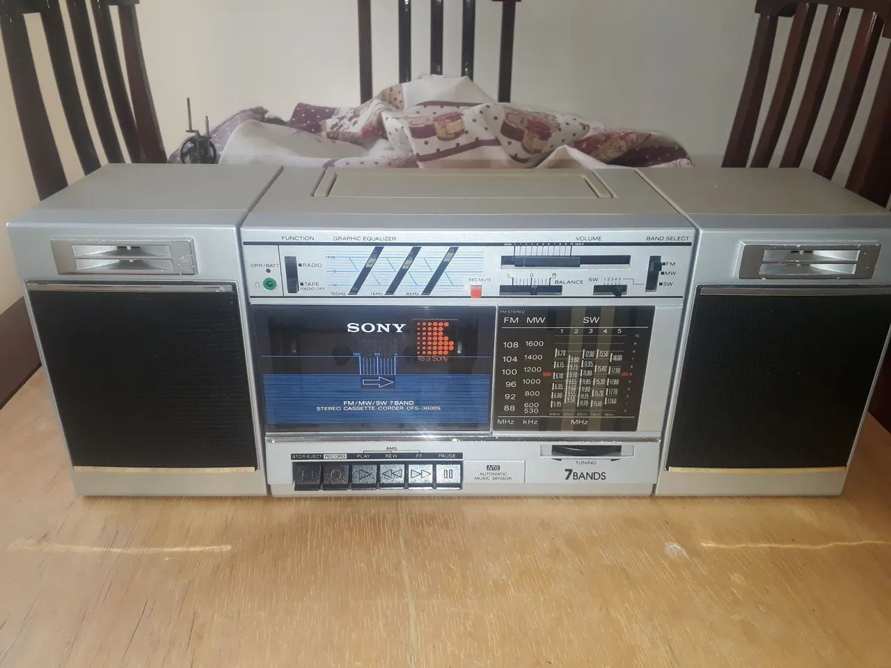 Radiogravador Sony Boombox Vintage 7 dos anos 80Bandas - Foto 3