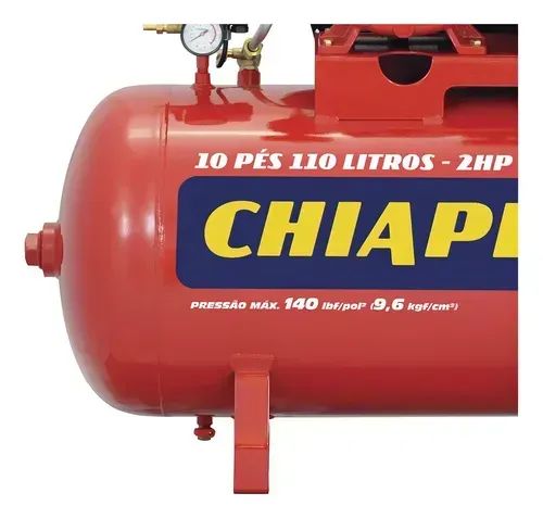 Compressor de ar média pressão 10 pcm 110 litros - Chiaperini 10/110 RED - Foto 4