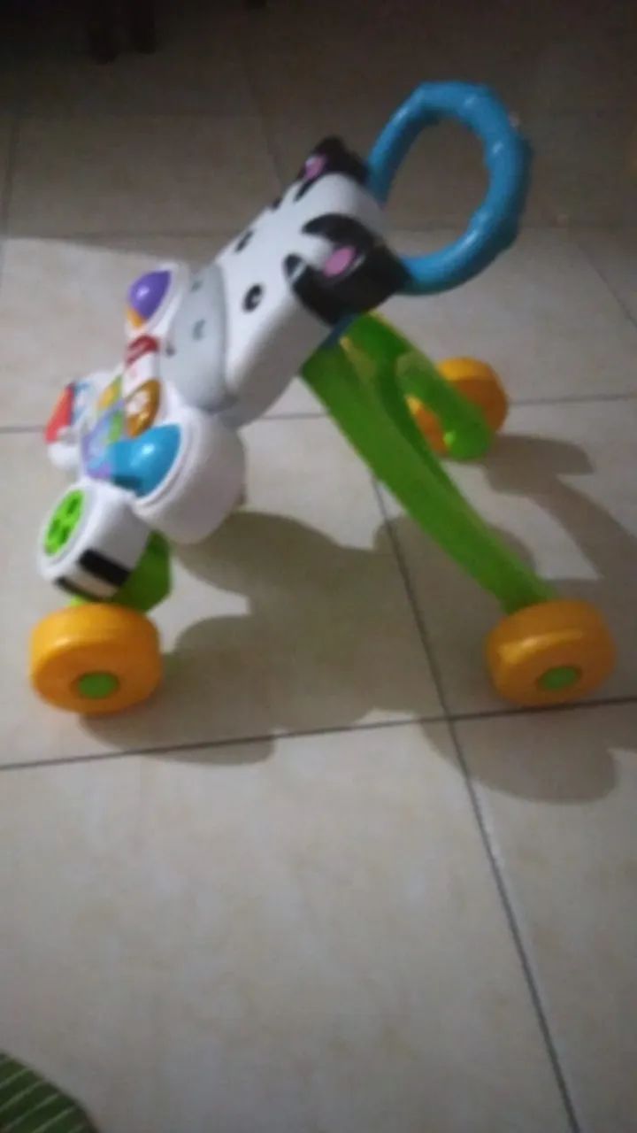 Baby Andador Zebra - Fisher Price Cor Branco E Verde - Foto 2