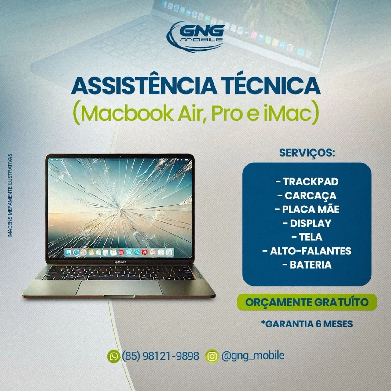 Serviço / Reparo em Macbook Pro Air e iMac