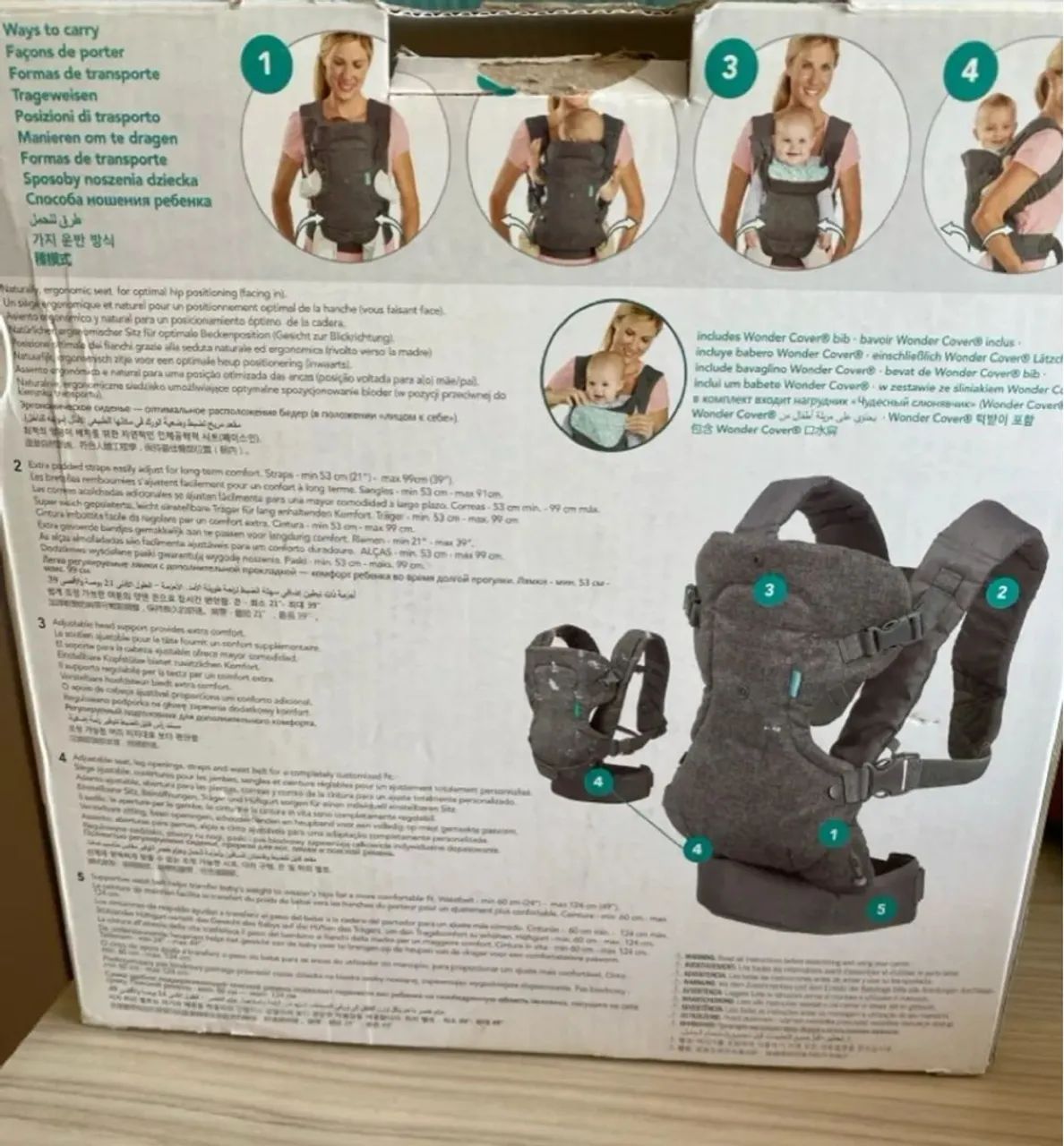 Canguru Infantino 4 em 1 ergonômico importado  - Foto 5