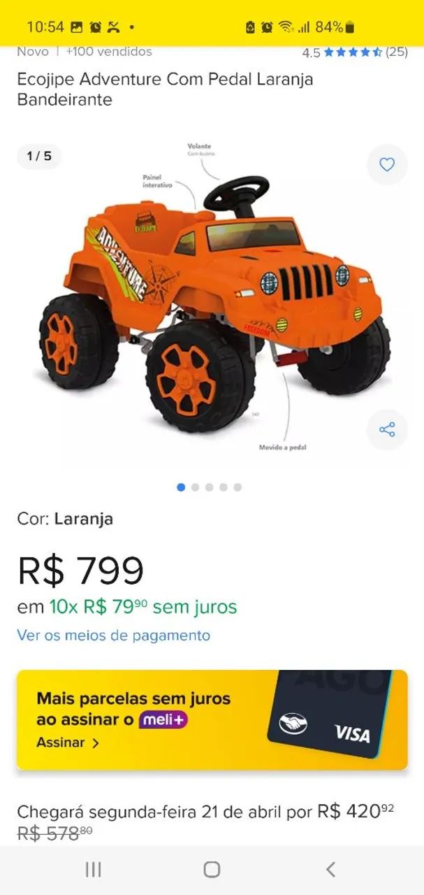 Carro Infantil Jeep - Brinquedo para Crianças - Foto 5
