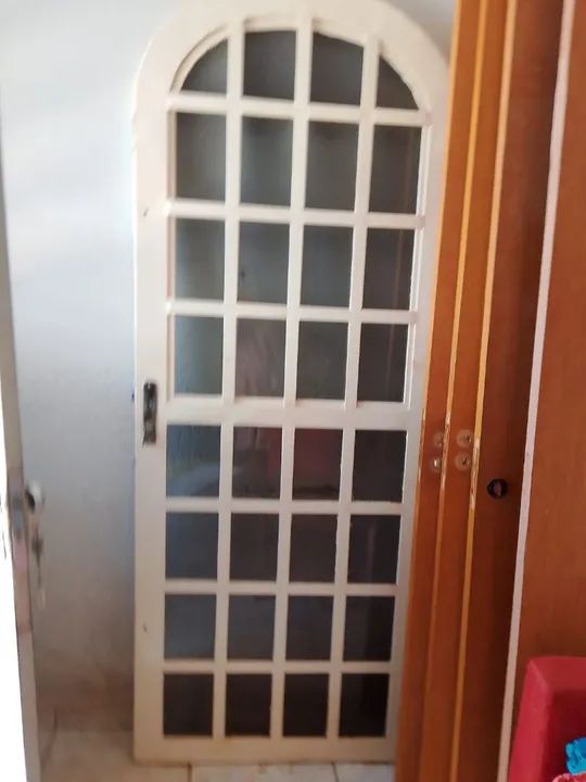 Porta de ferro com vidro 