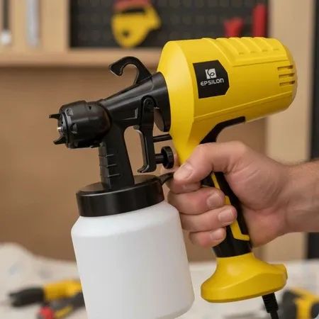 Descrição do produto Pistola Pulverizadora de Tinta Elétrica Paint Epsilon - Potência, Pre - Foto 3