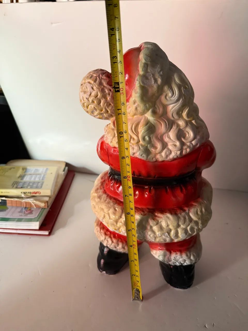 Antigo Boneco de Papai Noel - Década de 1960/70 - Gesso Pintado à Mão - Foto 6