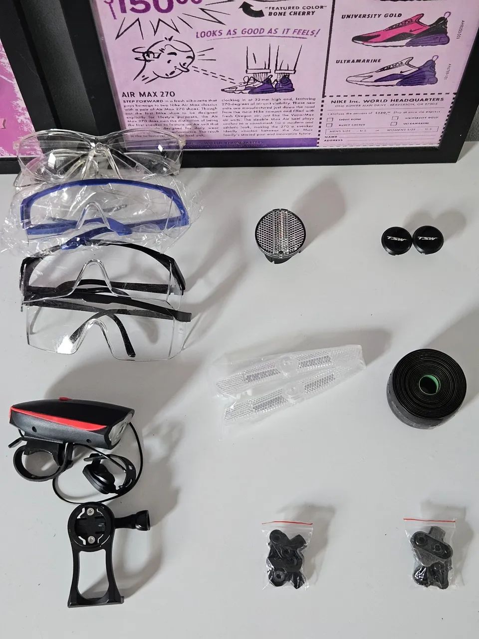 Acessórios de bicicleta vendo o combo ou separado