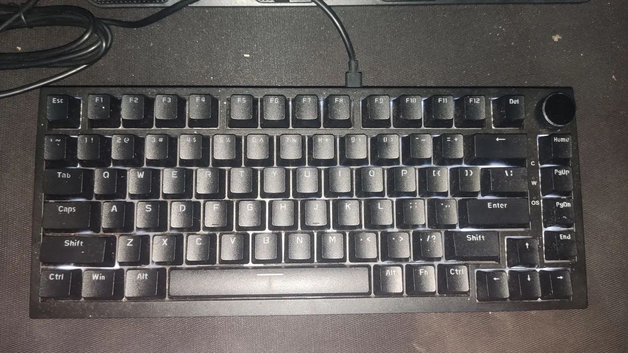Teclado ajazz AK820 ( com fio ) 75% hot swappable, inglês, retroiluminado 