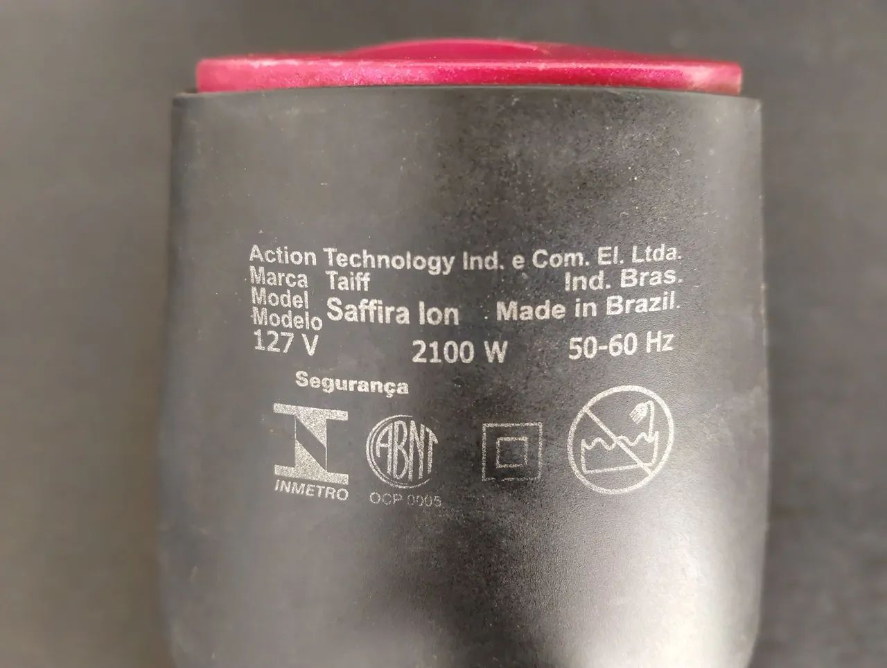 Secador de cabelo profissional taiff saffira ion 2100w 127v - Foto 4