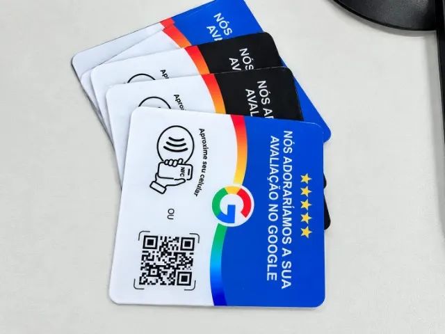 Plaquinha NFC + QR Code para Avaliação no Google