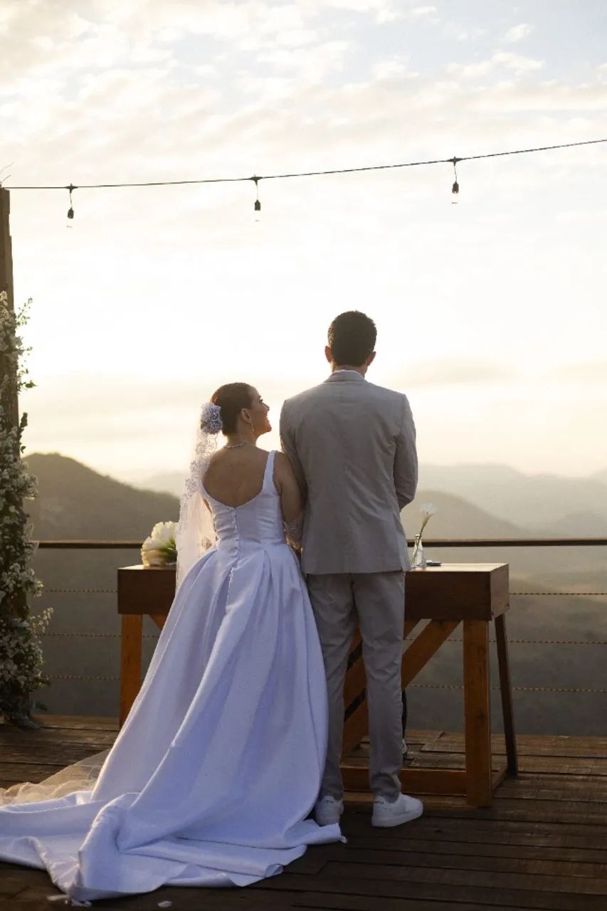 Vestido de noiva minimalista classico - Foto 4