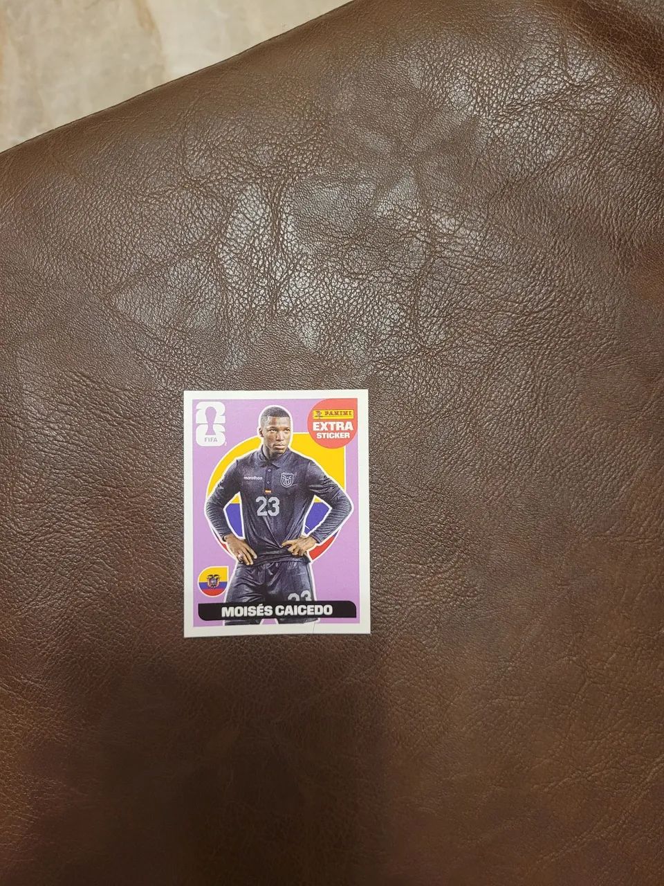Figurinha Extra Sticker Moisés Caicedo Regular Copa 2026 - Foto 2