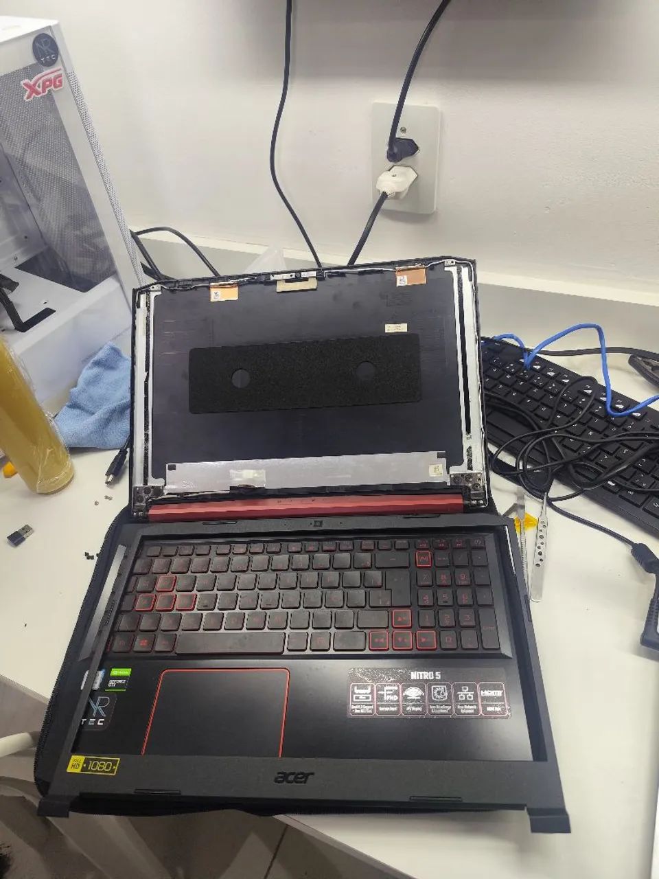 Notebook Nitro 5 - Retirada de peças 