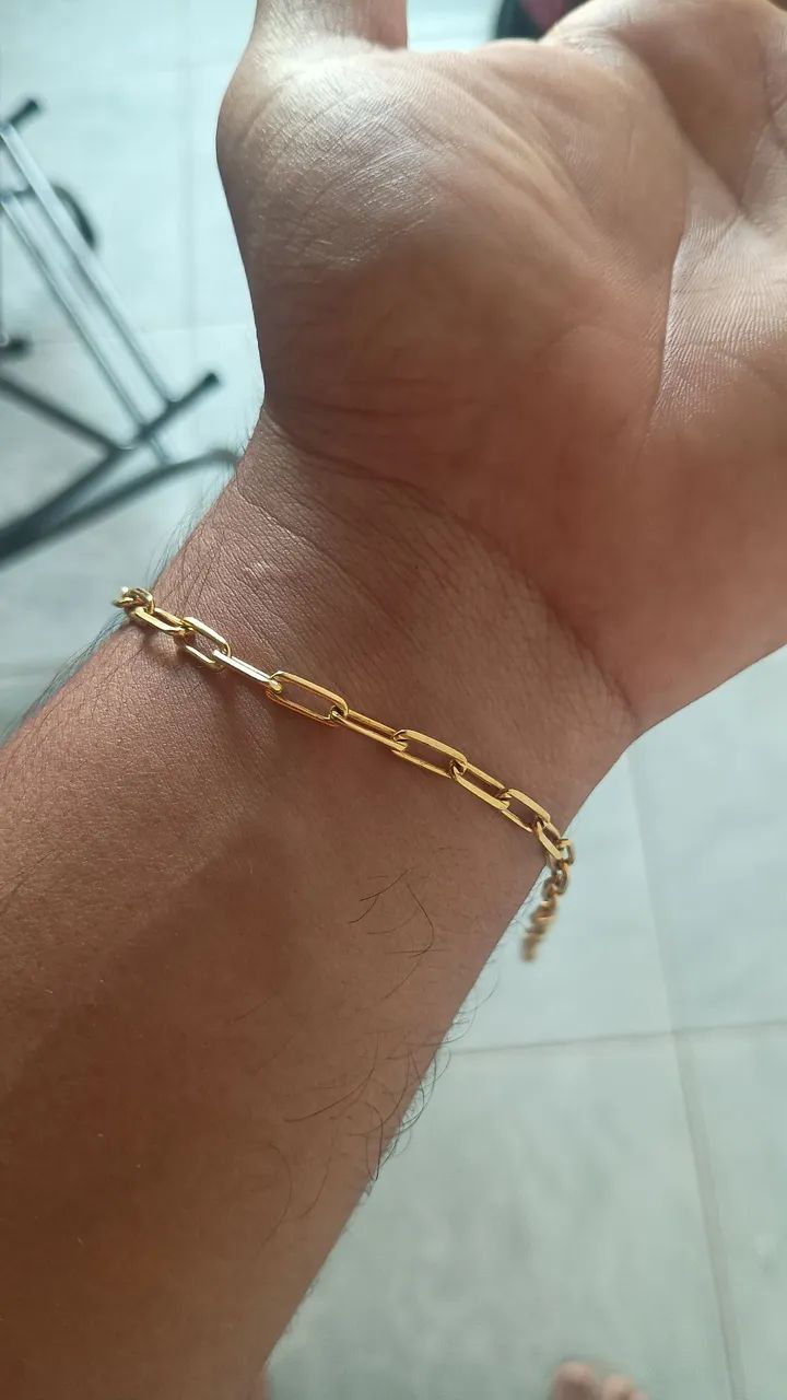 Pulseira banhada a ouro 