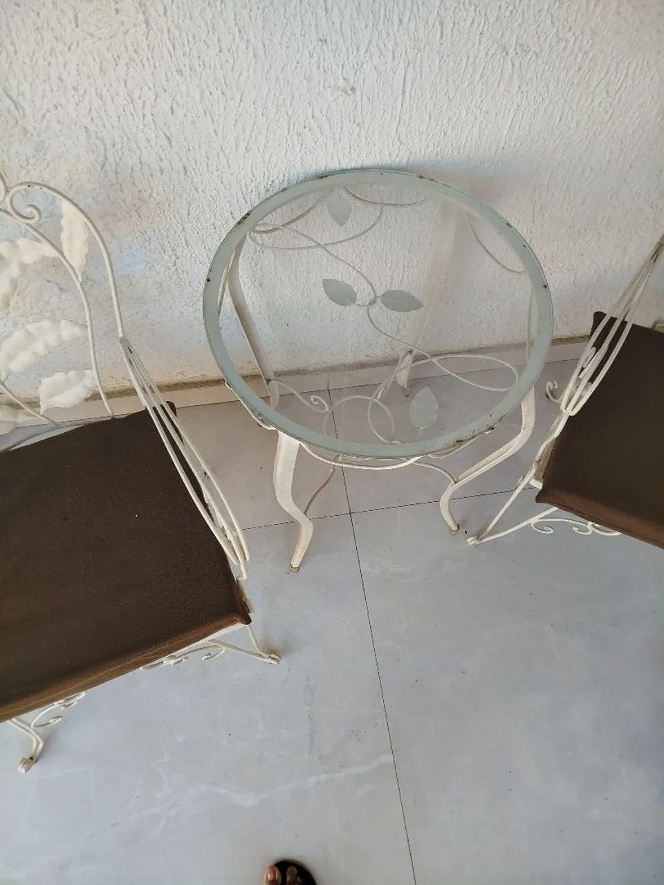 Conjunto com mesa e cadeiras de ferro  - Foto 3