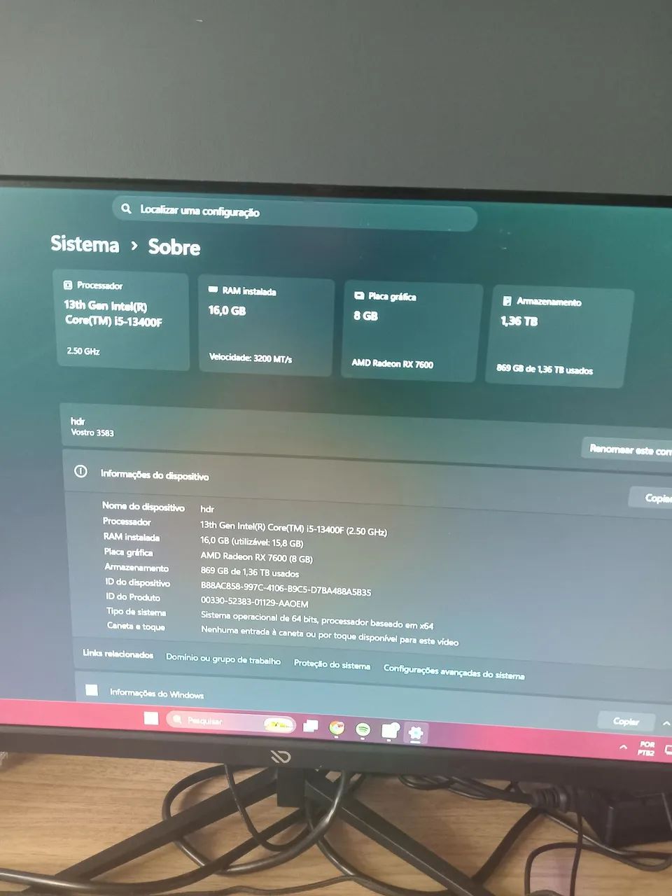 PC Gamer rx7600 i5 13400f 16gb RAM - Foto 3