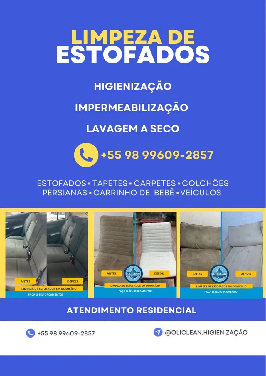 Limpeza de estofado 