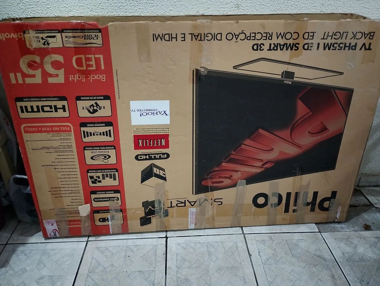 TV Philco 55 polegadas Smart 3D, Nota Fiscal, necessitando reparo ou retirada peças <br> - Foto 4