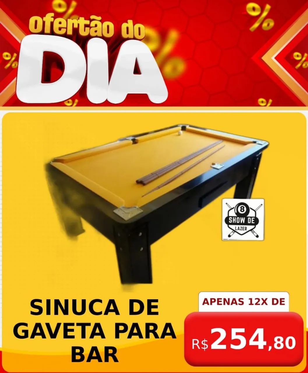 Sinuca De Gaveta Para Bar preta Em Promoção  - Foto 5