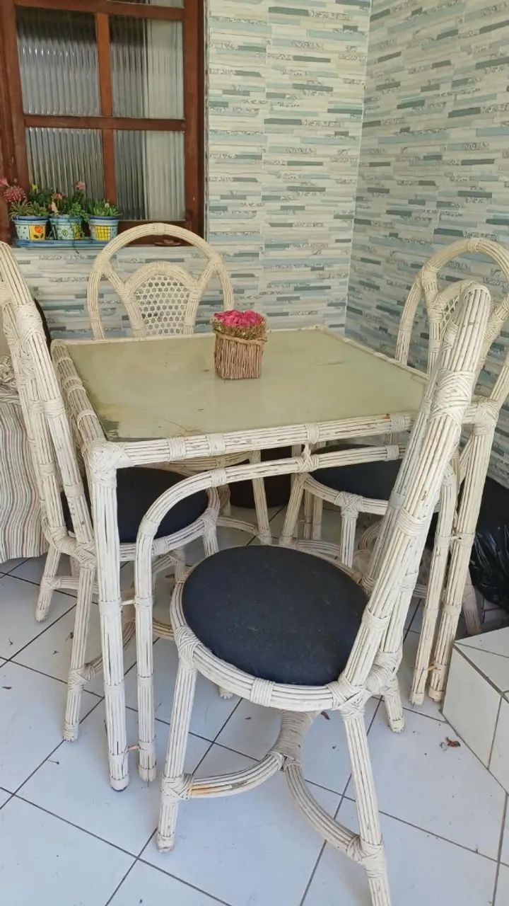 CONJUNTO DE MESAS CADEIRAS E POLTRONAS EM BAMBU - Foto 4