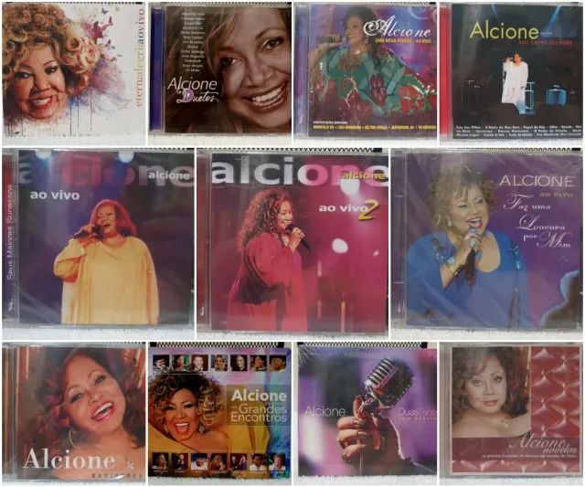 Lote com discografia de Alcione com 11 CDs