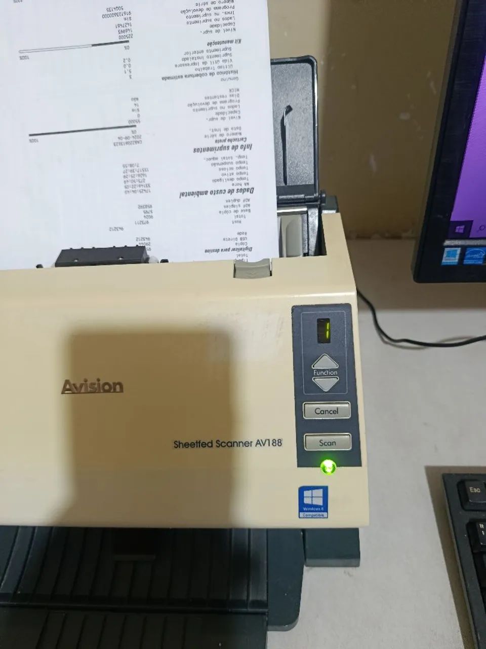 Scanner avision av188 completo com fonte e Cabo  - Foto 2
