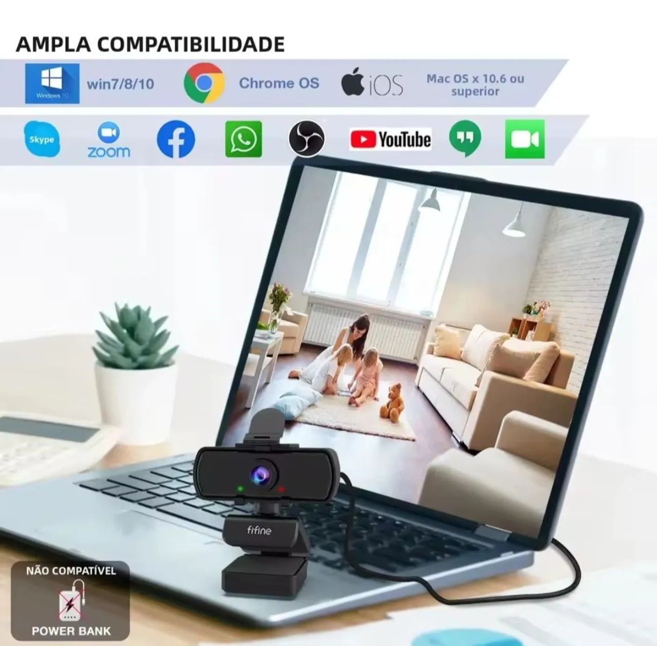 Webcam Fifine K420 full hd com tripé - Foto 3
