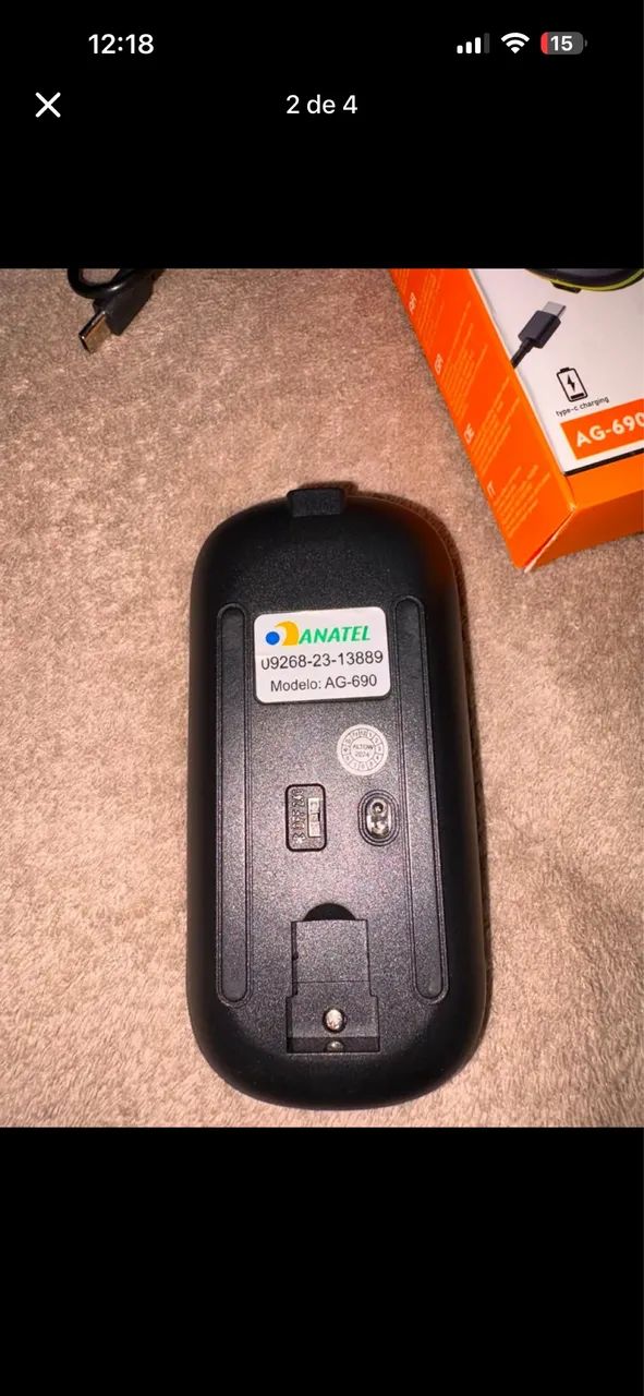 Mouse Sem Fio Bluetooth Recarregável Ltomex AG-690 - Foto 3