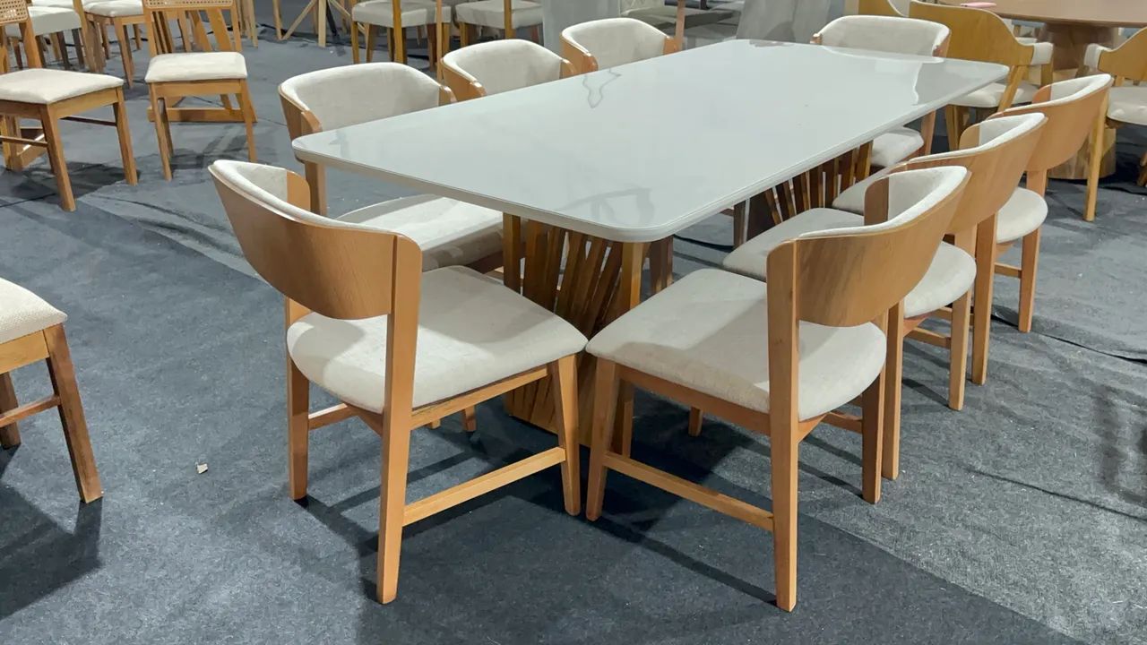 Mesa De Jantar 220x110 Com 8 Cadeiras  - Foto 2