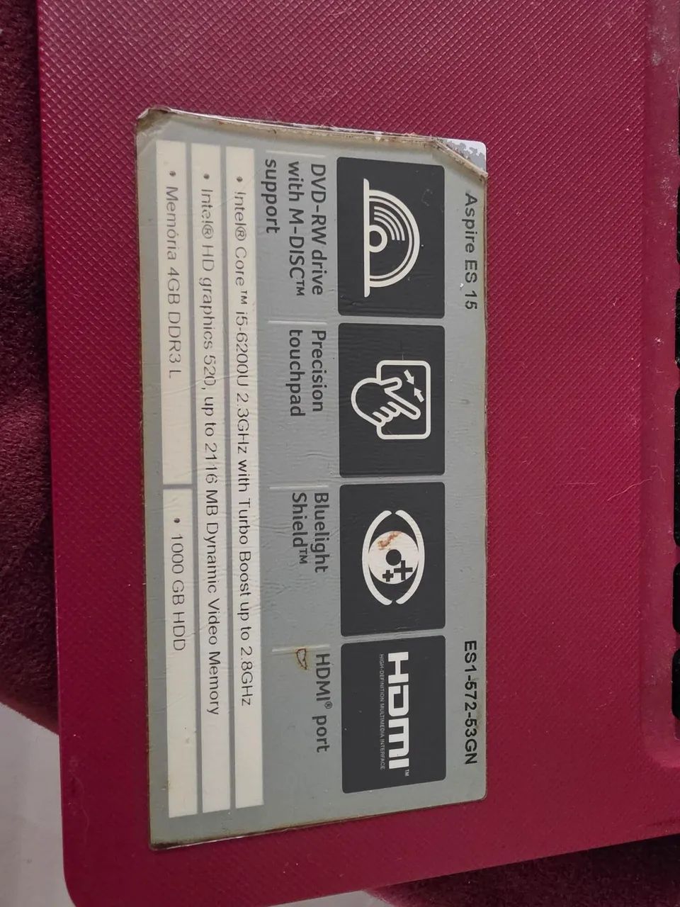 Notebook Acer ES1-572 - Foto 3