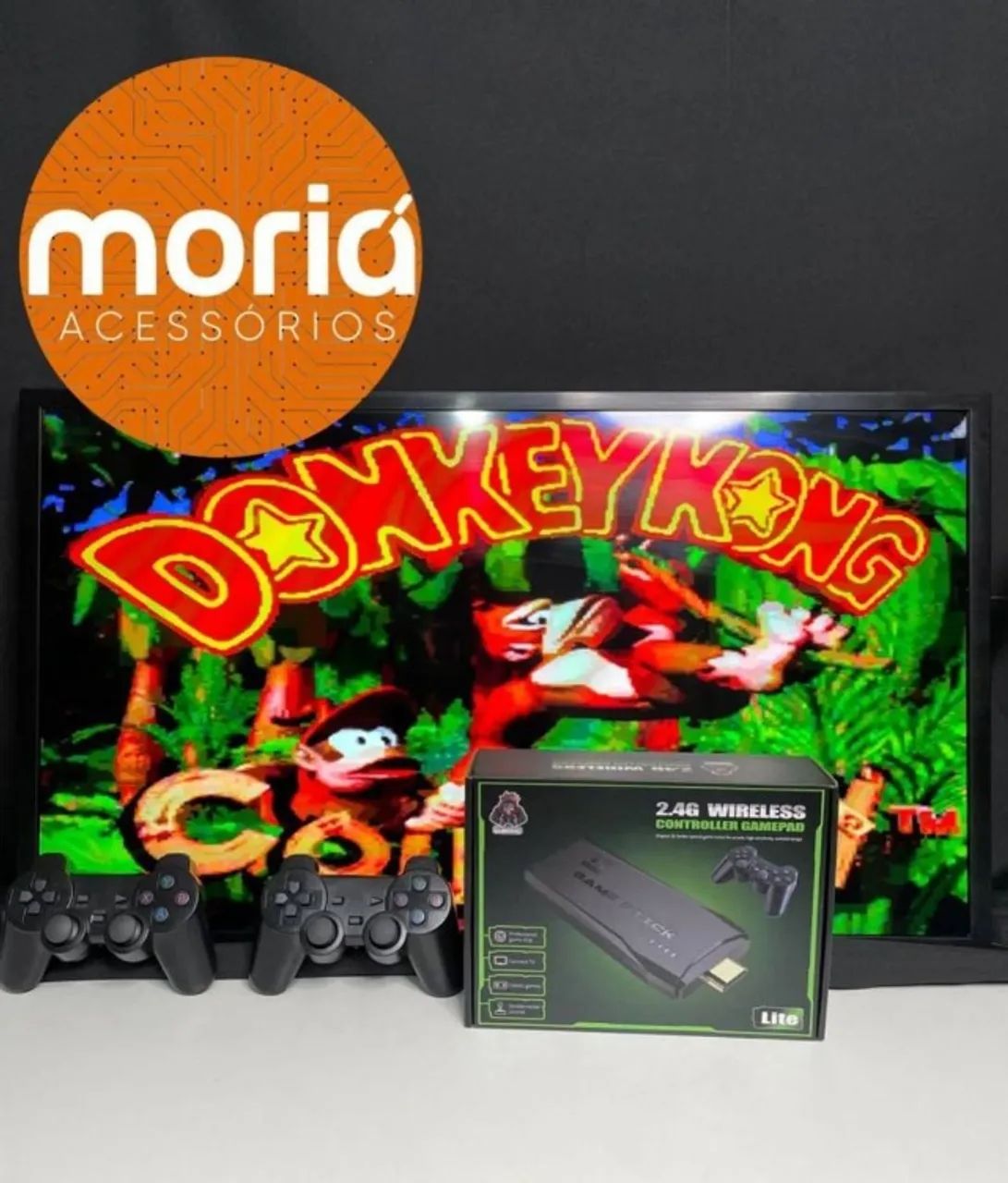 Vídeo Game Stick M8 4K +10Mil Jogos com 2 Controles Sem Fio - Foto 2