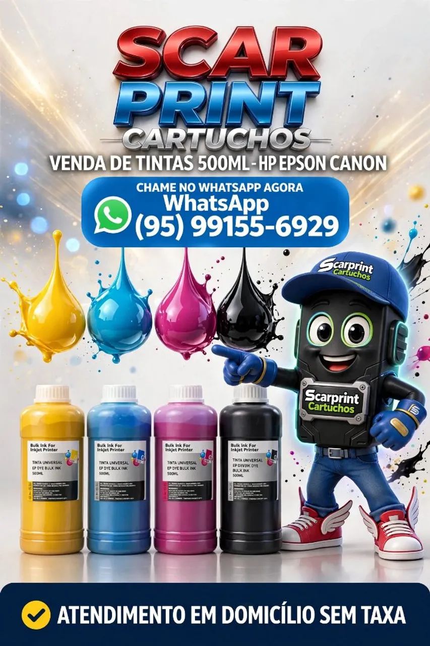 Tintas de 500ml de impressora Epson HP e cânon entrega sem taxa 