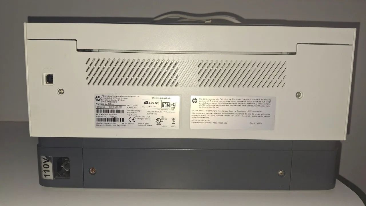 Impressora Laser HP Neverstop 1000w - Sem cabo alimentação 110V - Foto 2