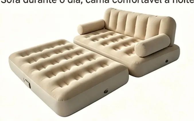 SOFÁ CAMA INFLÁVEL - 2 EM 1 - Foto 2