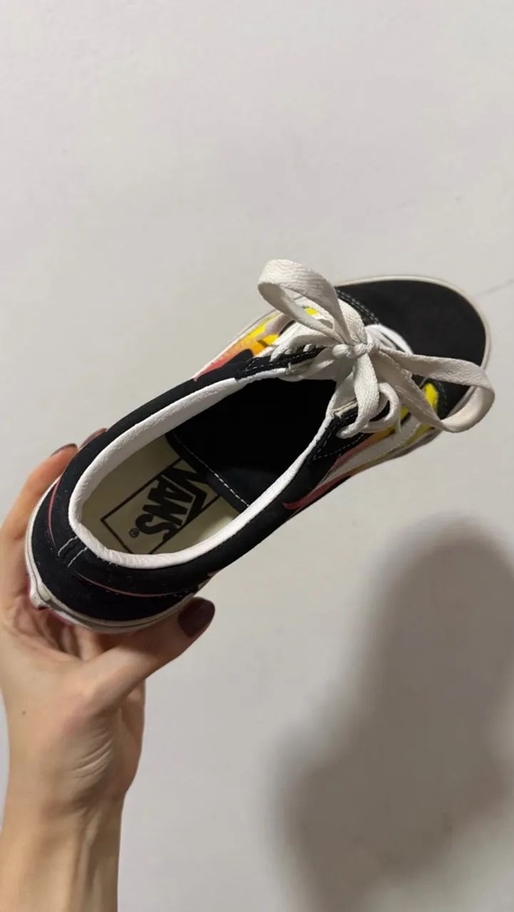 Tênis Vans Skool Flame - Tam 37 - Foto 4