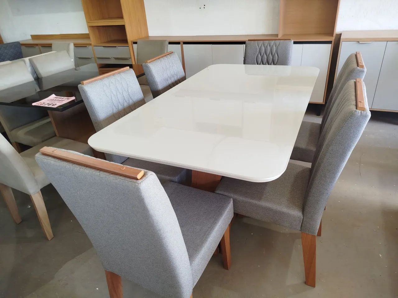 Mesa 6 lugar com tampão em laca canto  moeda base reforçada 100% MDF - Foto 3