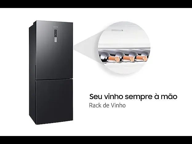 GELADEIRA SAMSUNG INVERSE BAROSA 435L BLACK INOX C/ PRATELEORA DE VINHO EM ÓTIMO ESTADO!!! - Foto 5