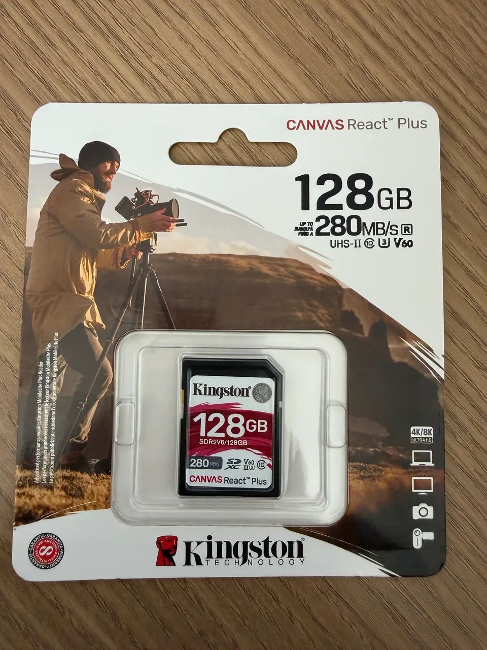 Cartão Kingston canvas react Plus 128gb