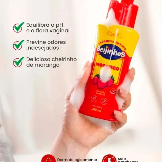 Sabonete Íntimo Beijinho Melancia Belkit 200 ml - CM0027 - Foto 4