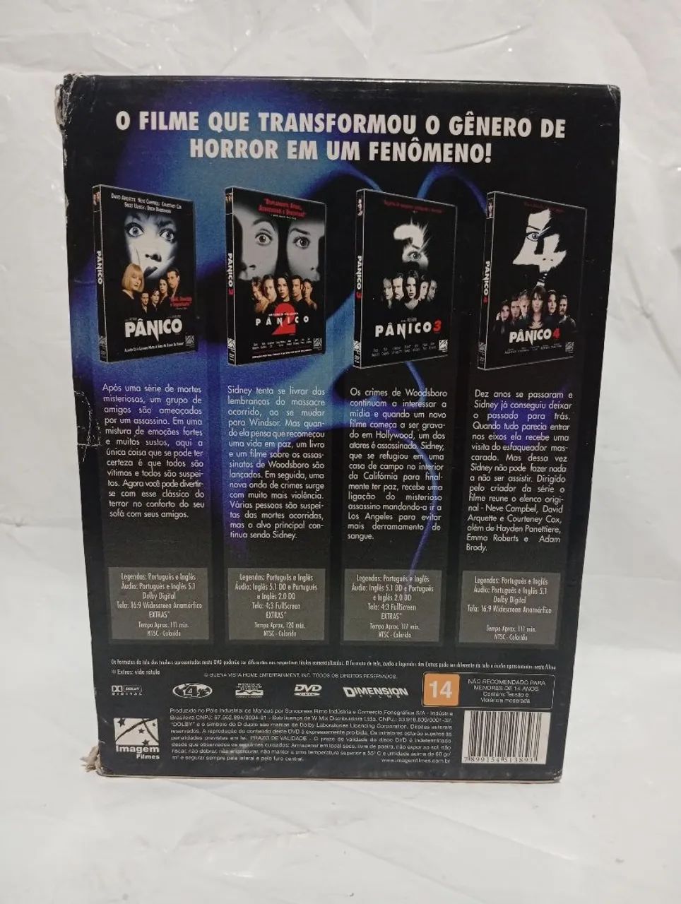 Dvd box quadrilogia pânico 4 discos luva - Foto 2