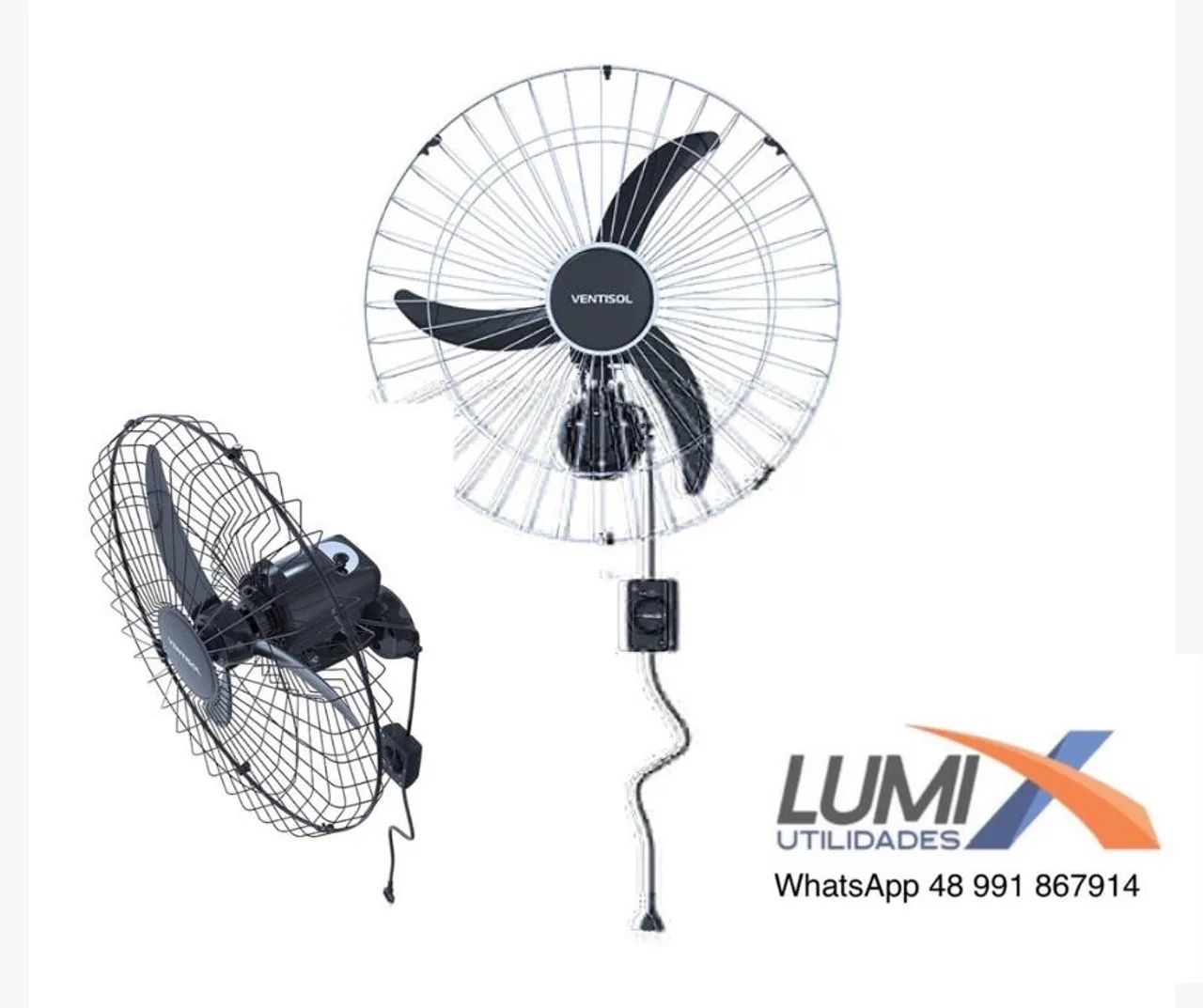 Ventilador parede 60cm 3 pás Ventisol motor 200w - Foto 4