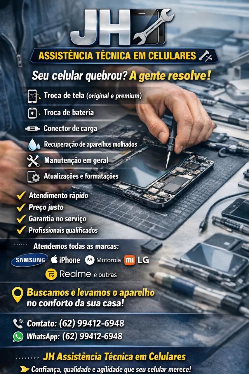 Assistência Técnica em Celulares Delivery Anápolis 